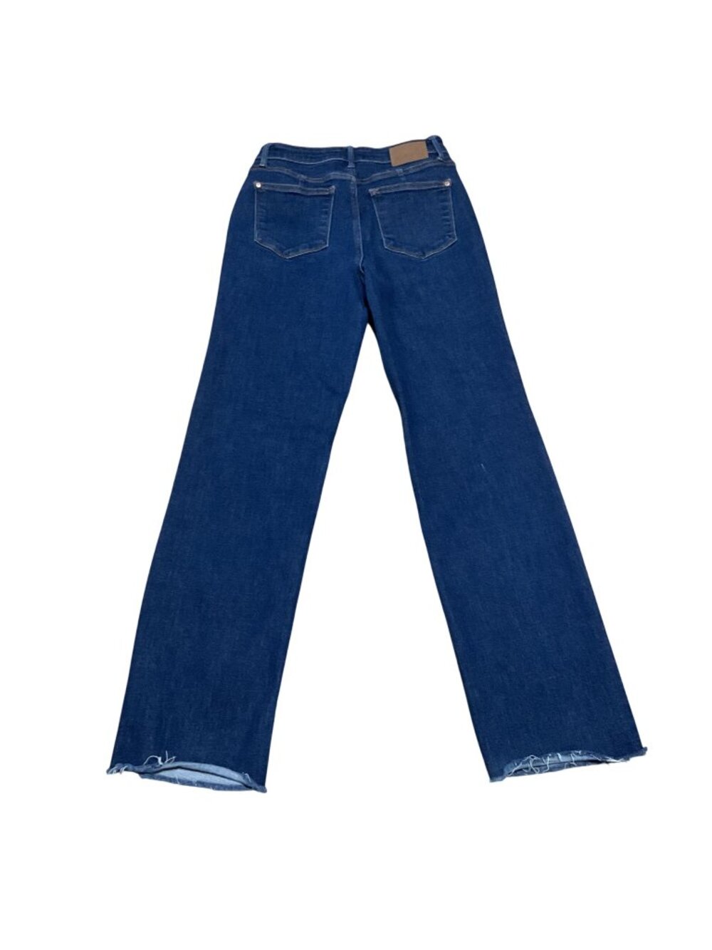 Judy Blue Straight Fit Jeans Sz 7 Straight Leg Raw Hem Stretch Dark Wash Womens